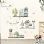 Adesivi Murali Topgrowth DIY Cactus Removibile Sticker Adesivo da Parete Adesivo Casa Famiglia Arte Murale Home Decor