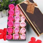 Cisixin 18 Pezzi Creativo Regalo Fiore del Sapone Artificiali Rose Fiori di Sapone per la Festa di Compleanno San Valentino(Rosa)
