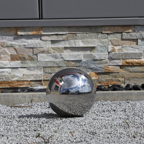 Sfera in Acciaio Inox con Un Diametro di 20cm lucidato Decorazione per Giardino Balcone Terrazza Sfera Lucida Anche per Stagno laghetto Cava Uso Sfera Galleggiante