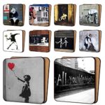 Art Okay Banksy, Confezione da 10 sottobicchieri con Stampa Artistica, Set di stoviglie, 11 cm x 11 cm