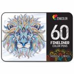 Zenacolor 60 Pennarelli a Punta Fine, Fineliners 60 Colori Unici – Penne FineLiner 0.4mm – Inchiostro a Base d’Acqua – Calligrafia, Disegno, Scrittura, Colorazione per Adulti, Fumetti, Manga (60)