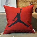 Kenneth case, copricuscini con Michael Jordan per i fan del basket, copricuscini da 45,7 x 45,7 cm (un lato), personalizzabili