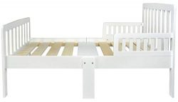 Leomark Modern Letto per Bambini in Legno con Barre, Dimensioni del Materasso 140×70 cm + Materasso Bianco 7