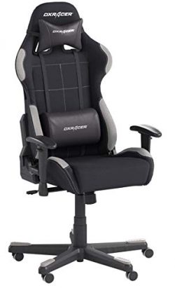 DX Racer5 sedia da gioco sedia da scrivania sedia da ufficio gaming chair nero/grigio 78 x 52 x 124-134 cm 13