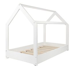 Velinda Letto & casa in Legno Stile scandinavo Nordico Bambino cameretta 160x80cm (Colore: Bianco) 3