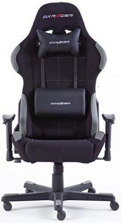 DX Racer5 sedia da gioco sedia da scrivania sedia da ufficio gaming chair nero/grigio 78 x 52 x 124-134 cm 4