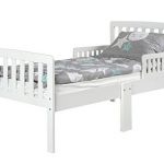 Leomark Modern Letto per Bambini in Legno con Barre, Dimensioni del Materasso 140×70 cm + Materasso Bianco