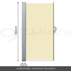 BOUDECH Tenda Laterale avvolgibile Parasole e frangivento 180x300cm con Struttura Inossidabile Interamente in Alluminio – Separè divisore frangivista da Giardino per Privacy e riservatezza. (Beige) 4