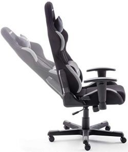 DX Racer5 sedia da gioco sedia da scrivania sedia da ufficio gaming chair nero/grigio 78 x 52 x 124-134 cm 5