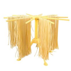 Stendino pieghevole per pasta – Stendino per pasta con essiccatore per noodle domestico da 10 bar – Compatto Facile da riporre Installazione rapida (giallo)