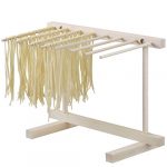 Essiccatore Pasta Fresca in Legno, Utensile da Cucina per Essiccare La Pasta, 8 Bracci Stendi Pasta, Essiccatore Richiudibile, Legno di Faggio