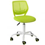 SoBuy Sedia girevoli per scrivania Sedia cameretta Verde Altezza 46-58cm FST64-GR