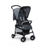 Hauck Sport, Passeggino Leggero 5.9 kg da 0 Mesi a 15 kg, Chiusura Piccola e Semplice, Posizione Nanna, Barra Frontale, Cesto, Tasca Porta Oggetti nella Cappota, Grigio (Charcoal Stone)