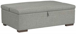 Marchio Amazon – Rivet, ottomana a divano-letto, stile moderno, larghezza 122 cm, colore grigio chiaro 7