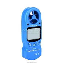 Nktech, anemometro digitale NK-W0 3-IN-1 mini LCD portatile, tester velocità del vento, temperatura, umidità, con igrometro e termometro multiuso per windsurf, kite surf 6