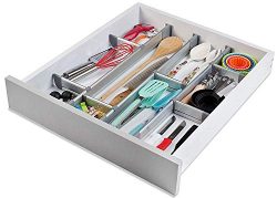 Practical Comfort Divisori Regolabili per Cassetti da Cucina, Elegante Organizzatore Modulare in Alluminio Set da 9 Divisori (Medio | per Cassetti di Lunghezza 44.5 cm – 50 cm di Lungo) 9