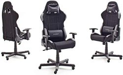 DX Racer5 sedia da gioco sedia da scrivania sedia da ufficio gaming chair nero/grigio 78 x 52 x 124-134 cm 3