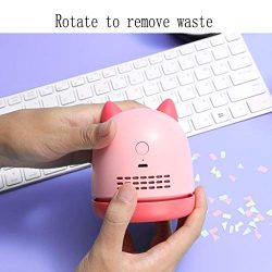 SYQS Carino Mini Tavolo Pulito, tenuto in Mano Portatile di Polvere Caricatore USB, pulitore Multifunzione Tastiera Pink 3