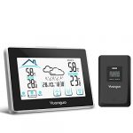 Yuanguo (2019 Nuova Versione) Stazione Meteorologica Meteo, Termometro Temperatura Interno Esterno Wireless con Sensore Esterno, Termoigrometro Digitale con Monitore LCD di Grandi Dimensioni