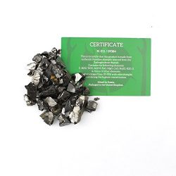 Pietre di Shungite Elite per la Purificazione dell’acqua, 25 Grammi di Frammenti Argentati di Shungite Elite Grezza | Frammenti Naturali e Autentici Provenienti Dalla Carelia, Russia | 25 g 5