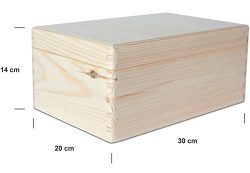 Creative Deco Grande Scatola Legno con Coperchio | L30 x P20 x H14 cm | Scatole Cassetta Conteniore Portaoggetti Portagiochi Cofanetto | Perfetta per Decoupage Documenti Giocattoli Attrezzi 4