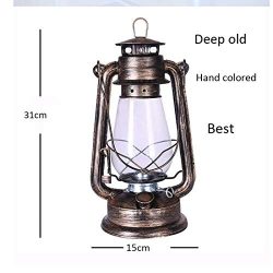 GCMJ Kerosene Lampade, Ultra Pure Lamp Lanterne con Manopola Dimmer Antiquariato Senza Fumo Inodore Lampada Campeggio (Color : Bronze) 3