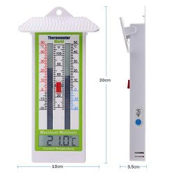 Termometro digitale massimo-minimo per serra, giardino, al chiuso o all’aperto, impermeabile IP65 4