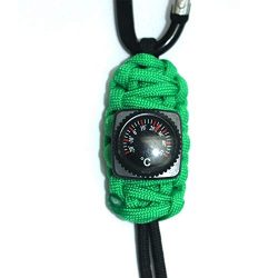 Yunt-11 Portachiavi Paracord con termometro ? Gancio per Anello Intrecciato con moschettone con Gancio per Anello per Cordino Paracord per Zaino da Campeggio Esterno 6