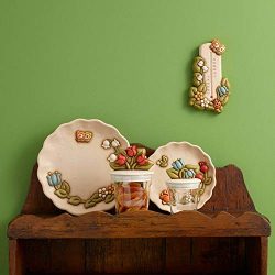 THUN – Termometro da Parete – Ceramica Country – con Farfalla e Coccinella – 13,9 x 24,10 h cm 5