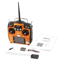 Lorenlli Fit Radiolink AT10II 2.4G 12CH Telecomando trasmettitore con Ricevitore R12DS RPM-01 Modulo di Ritorno Tensione per RC Drone Quadcopter 10