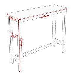 WOLTU Set Mobili da Bar Tavolo con 2 Sgabelli Alti Arredo per Cucina in Acciaio Legno BT17hei+BH130hei-2 8