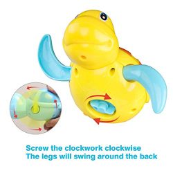 Yojoloin Baby Bathing Bath Vasca da Bagno Pool Toy, Baby Bathing Clockwork Turtle Anatra Bath Toys for Bambini ,Toddlers Boys Girls(5 Pezzi) 5