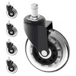 Herrman 10 mm Stelo Chair Caster Wheel Replacement Proteggere Pavimenti in Legno Duro per Ikea Ufficio sedie | 10 mm x 22 mm