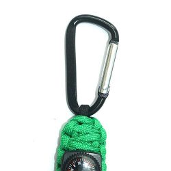 Yunt-11 Portachiavi Paracord con termometro ? Gancio per Anello Intrecciato con moschettone con Gancio per Anello per Cordino Paracord per Zaino da Campeggio Esterno 8