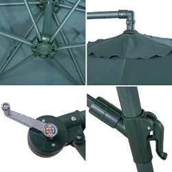 VERDELOOK Ombrellone da Giardino con Struttura in Metallo Verniciato e Copertura in Poliestere, Diametro 3 m 3