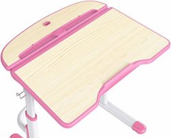 Scrivania Tavolo Sedia Ergonomica Per Bambini Basculante Scrittoio Set Di Mobili Altezza Regolabile Per L’apprendimento Lampada LED Per Computer Cassetto Rosa 6