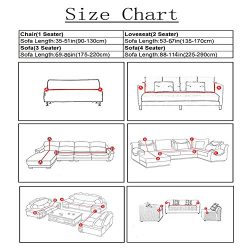 HOTNIU Copridivano Elastico, 1-Pezzo Fodere Copridivani Elasticizzato, Fodera per Divano Antiscivolo Sofa Protettore, Taglia 3 Posti – 175 a 220 cm, Modello #MF 6