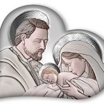 Lupia Capezzale Sacra Famiglia in Legno Heart The Kiss Ceramic Grey 50×65 cm