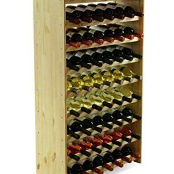 MODO24 Porta Bottiglie Vino Armadio Supporto portabottiglie per 63 Bottiglie di Vino Nuovo.