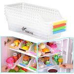 HapiLeap Frigorifero Durable Storage Organizer di Raccolta Cestino da Cucina con Supporto, Contenitore (4 Pack)