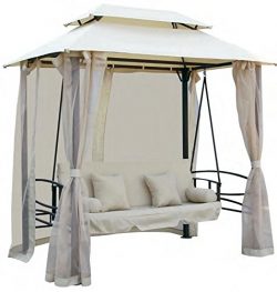 Dondolo mod. Giunone con gazebo e zanzariere misura 206x125x220h cm