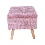 mfd Creative And Simple Household Low Stool, Solid Wood Square Stool, Detachable And Washable Cloth Stool