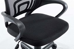 CLP Sedia Ufficio Genius in Rete Traspirante I Sedia Pc Ergonomica Girevole Regolabile I Sedia Studio Imbottita con Braccioli e Ruote I Carico Max 120 kg Nero 6