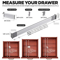 Practical Comfort Divisori Regolabili per Cassetti da Cucina, Elegante Organizzatore Modulare in Alluminio Set da 9 Divisori (Medio | per Cassetti di Lunghezza 44.5 cm – 50 cm di Lungo) 5