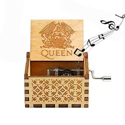 Funmo Carillon di Legno Tema di Queen, Scatole Musicali in Legno Intagliate a Mano e Intagliate a Mano Creativi I Migliori Regali