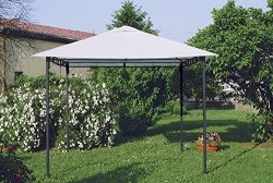 VERDELOOK Telo Ricambio per Copertura Gazebo Style Dimensioni 3×3 m, Colore Avorio 3