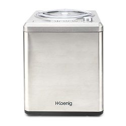 H.Koenig HF340 Macchina per Gelati Verticale, Gelatiera, 2L, Programmabile, Gruppo freddo integrato, Pronto in30/ 40min, Acciaio Inox, 180W 3