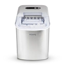 H.Koenig KB14 Macchina per ghiaccio, Fabbricatore cubetti 2 misure, 12 kg, Ciclo produttivo 10-13 minuti, Senza impianto idraulico, Acciaio Inox, 120W 4