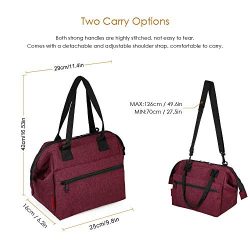 Esonmus 9L Borsa Termica Pranzo, Borsetta Porta Pranzo Termica, Borsa Frigo Tracolla, Tenuta Stagna per Lavoro e Picnic(Vino Rosso) 4