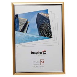 Hampton Frames EasyLoader Oro a4 21×30 cm Foto Certificato Telaio di Sicurezza plexi Vetro Photo Blend easa4gdp